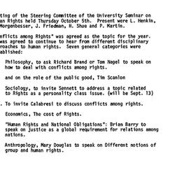 Minutes, 1977-10-05. Human ...