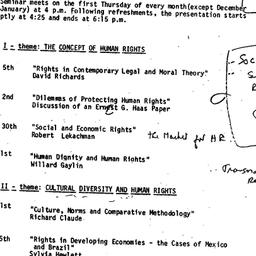 Schedules, Human Rights, se...