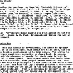 Minutes, 1985-05-01. Human ...