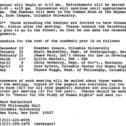 Announcements, 1984-10-29. ...