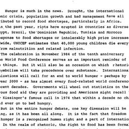 Speaker's paper, 1985-0...