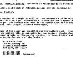 Announcements, 1985-01-07. ...