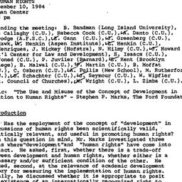 Minutes, 1984-11-19. Human ...