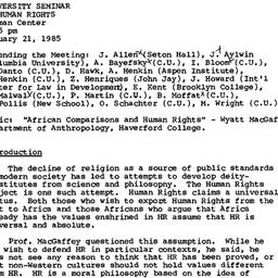 Minutes, 1985-03-08. Human ...