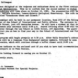 Announcements, 1983-09-19. ...