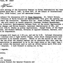 Announcements, 1987-02-06. ...