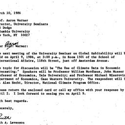 Announcements, 1988-03-10. ...
