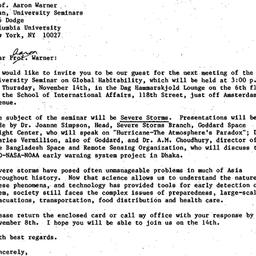 Announcements, 1987-10-10. ...