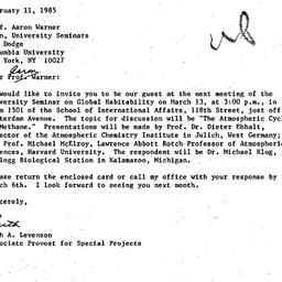 Correspondence, 1985-02-11....
