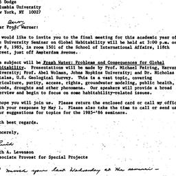 Correspondence, 1985-04-10....