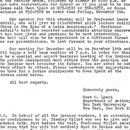 Announcements, 1975-11-09. ...