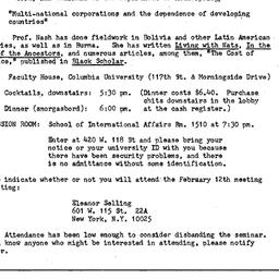 Announcements, 1976-02-12. ...