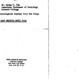 Announcements, 1964-05-12. ...