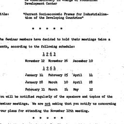 Announcements, 1963-11-12. ...