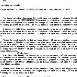 Announcements, 1968-11-12. ...