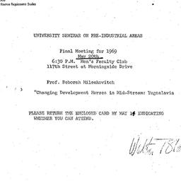 Announcements, 1969-05-20. ...