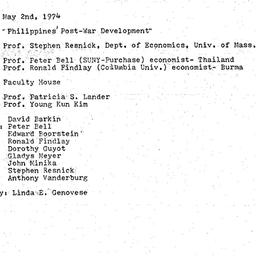 Minutes, 1974-05-02. Develo...