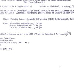 Announcements, 1973-12-06. ...