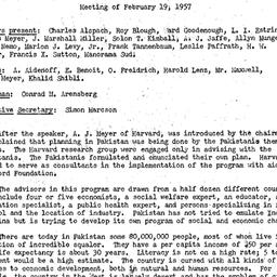 Minutes, 1957-02-19. Develo...