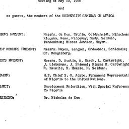 Minutes, 1966-05-10. Develo...