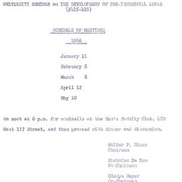 Schedules, Development of P...