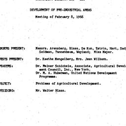 Minutes, 1966-02-08. Develo...