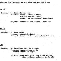 Schedules, Development of P...
