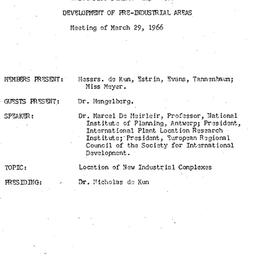 Minutes, 1966-03-29. Develo...