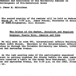 Announcements, 1981-03-18. ...