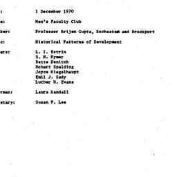 Minutes, 1970-12-01. Develo...