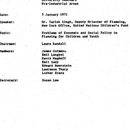 Minutes, 1971-01-05. Develo...