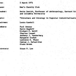 Minutes, 1971-03-02. Develo...