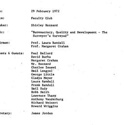 Minutes, 1972-02-29. Develo...