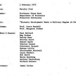 Minutes, 1972-02-01. Develo...