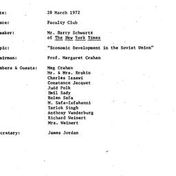 Minutes, 1972-03-28. Develo...