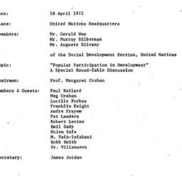 Minutes, 1972-04-18. Develo...