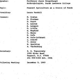 Minutes, 1969-11-18. Develo...