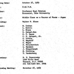 Minutes, 1969-10-28. Develo...