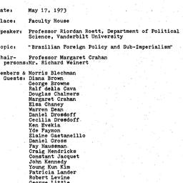 Minutes, 1973-05-17. Develo...