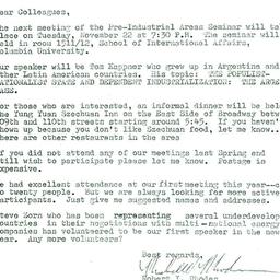 Announcements, 1977-11-22. ...