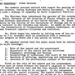 Minutes, 1958-05-06. Develo...