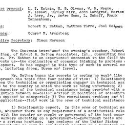 Minutes, 1958-01-21. Develo...