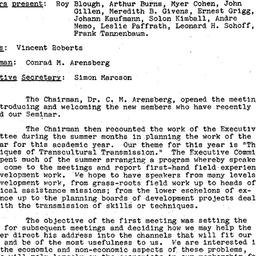 Minutes, 1957-10-08. Develo...