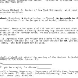 Announcements, 1989-10-19. ...