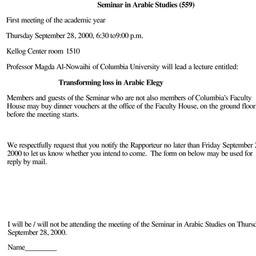 Announcements, 2000-09-28. ...