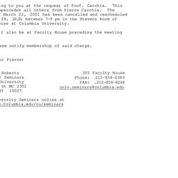 Correspondence, 2001-03-19....