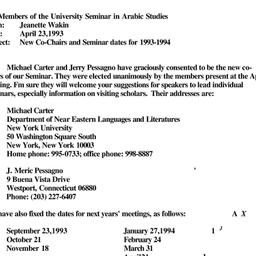 Announcements, 1994-04-23. ...