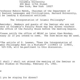 Announcements, 1982-02-25. ...