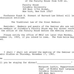Announcements, 1983-11-17. ...