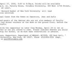 Announcements, 2000-04-11. ...
